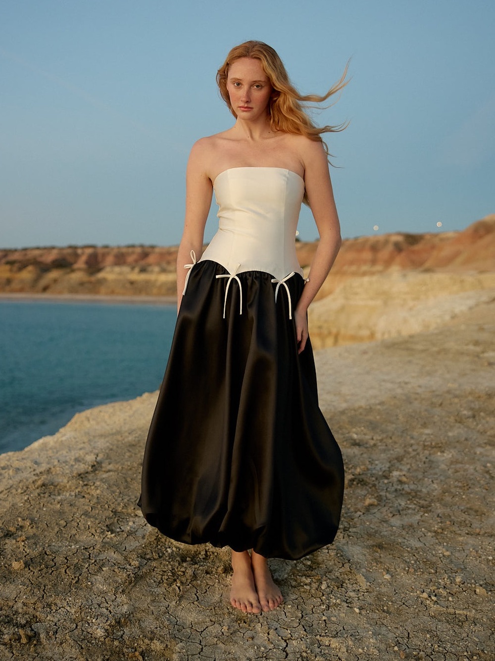 NWOT Aston Studio Marguerite Gown Nero Antique